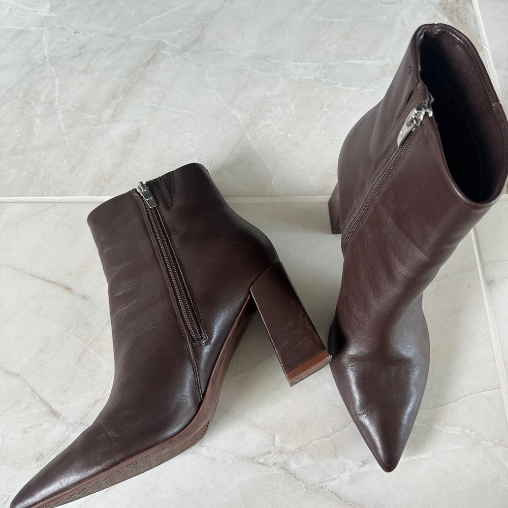 Marc Fisher Dark Brown Heeled Boots
